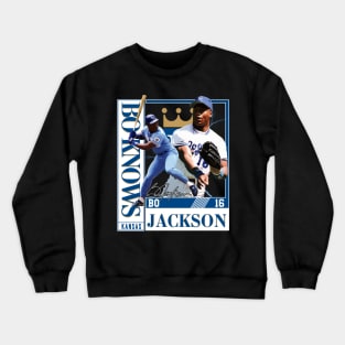 Bo Jackson Bo Knows Signature Vintage Legend Baseball Football Bootleg Rap Graphic Style Crewneck Sweatshirt